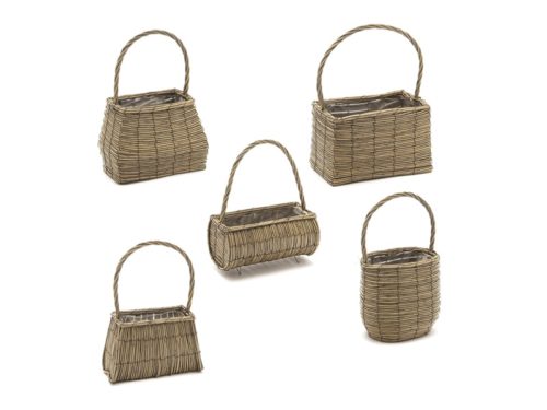 BORSETTE SINTETIC WILLOW MARRONE Set 5 Pezzi-BRUCO
