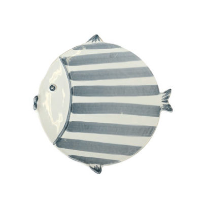PIATTO PIANO PESCE "MARINA" BLU AVIO-VIRGINIA CASA