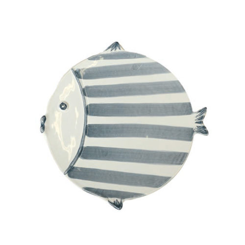 PIATTO PIANO PESCE “MARINA” BLU AVIO-VIRGINIA CASA
