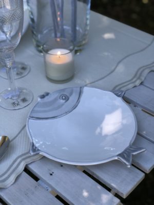 Piatto Frutta Pesce blu avio | Virginia Casa - immagine 2