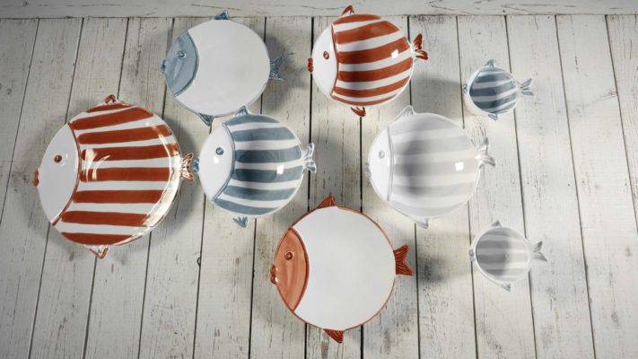 Piatto Frutta Pesce blu avio | Virginia Casa - immagine 4
