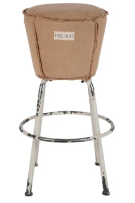 Sedia Bar 1982 Metallo/Cotone Crema/Marrone |  Jolipa - immagine 2