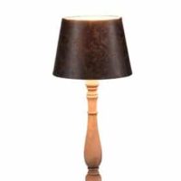 Piede Lampada + Paralume Lies Legno Naturale/Marrone S - immagine 2