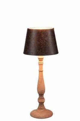 Piede Lampada + Paralume Lies Legno Naturale/Marrone S - immagine 2