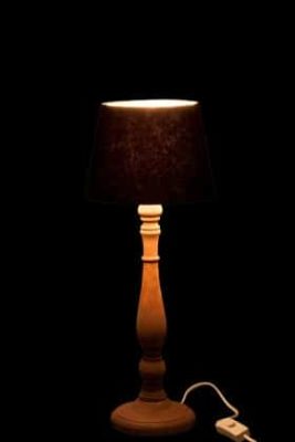 Piede Lampada + Paralume Lies Legno Naturale/Marrone S - immagine 3