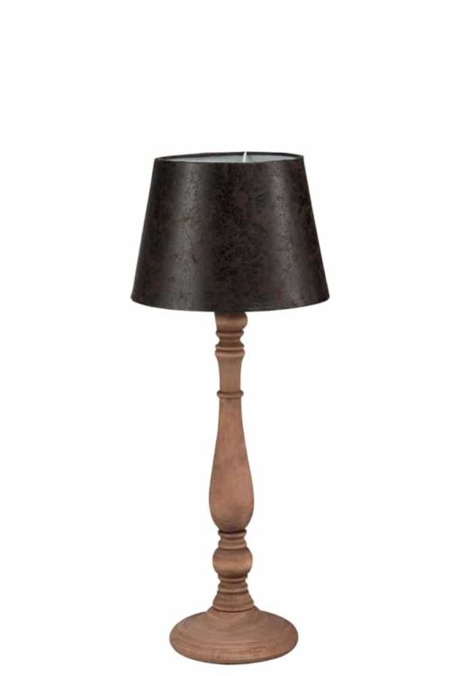 Piede Lampada + Paralume Lies Legno Naturale/Marrone S