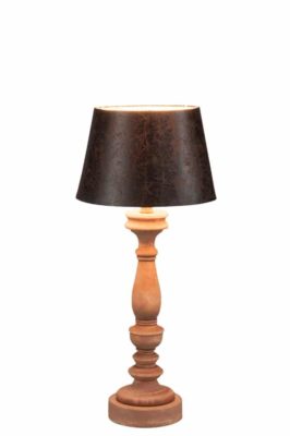 Piede Lampada + Paralume Lies Legno Naturale/Marrone M - immagine 2