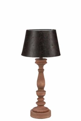 Piede Lampada + Paralume Lies Legno Naturale/Marrone M
