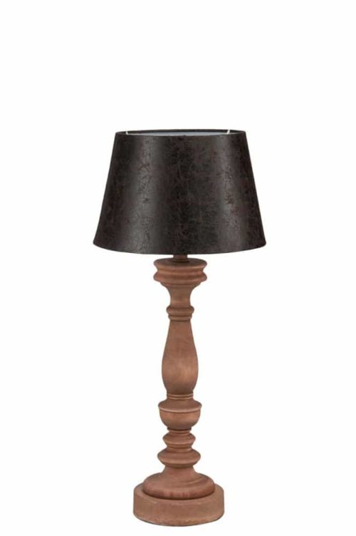 Piede Lampada + Paralume Lies Legno Naturale/Marrone M