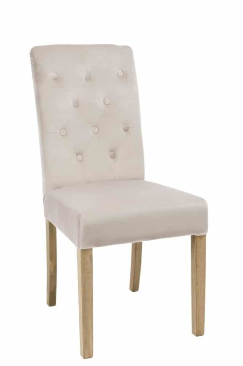Sedia Bottoni Velluto Beige | Jolipa