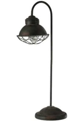 Lampada Da Terra Led Batteria Metallo/Vetro Ruggine/Nero