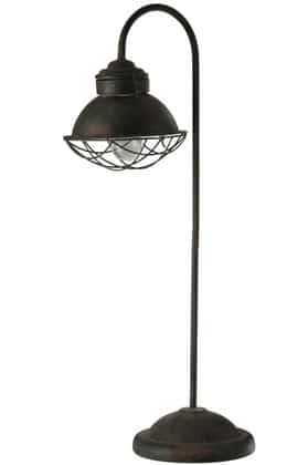 Lampada Da Terra Led Batteria Metallo/Vetro Ruggine/Nero