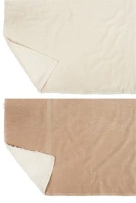 Plaid Sherpa Cotone Beige/Arancione Assortimento Di 2 | Jolipa - immagine 4
