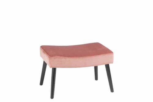 Pouf Melissa Legno Nero/Velluto Marsala | Jolipa
