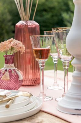 Bicchieri Vino Bianco Bordo Vetro Trasparente/Oro (6pz) - immagine 2
