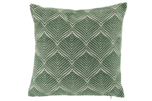 Cuscino Foglia Quadrato Poliestere Verde