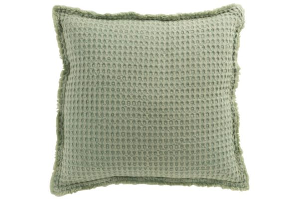 Cuscino Goffrato Cotone Verde Chiaro