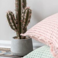 Cuscino Goffrato Cotone Verde Chiaro - immagine 2
