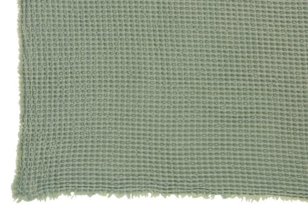 Plaid Goffrato Cotone Verde Chiaro | Jolipa - immagine 2