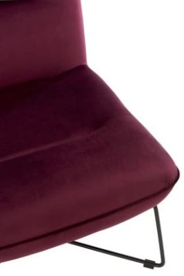 Sedia Lounge Supporto Tessuto/Metallo Burgundy | Jolipa - immagine 6