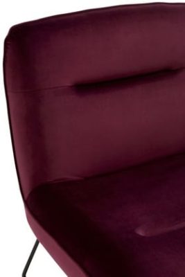 Sedia Lounge Supporto Tessuto/Metallo Burgundy | Jolipa - immagine 7