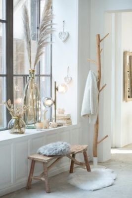 Deco Appendere Inverno Cuore + Cerchio Led Legno Bianco Assortimento Di 4 | Jolipa - immagine 4