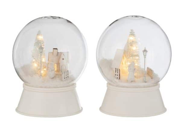 Palla Di Neve Led Inverno Vetro Bianco Assortimento Di 2 | Jolipa - immagine 2