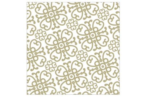 Pacchetto 20 Tovaglioli Symphonie Carta Bianco/Oro Large | Jolipa