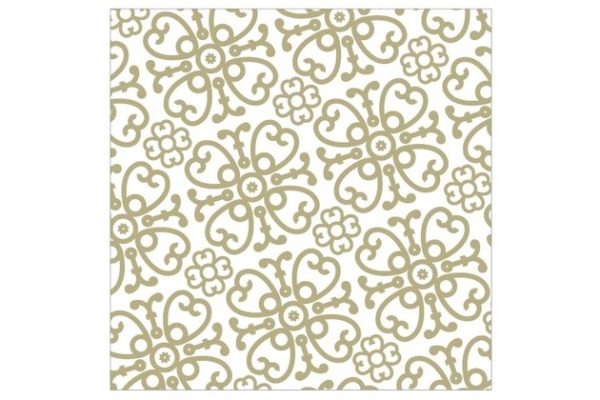Pacchetto 20 Tovaglioli Symphonie Carta Bianco/Oro Large | Jolipa