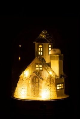 Campana Inverno Casa Led Acrilico Bianco Large | Jolipa - immagine 3