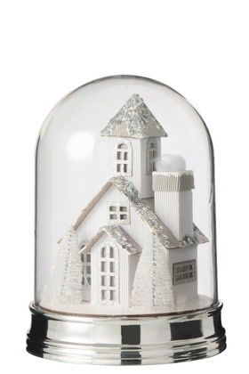 Campana Inverno Casa Led Acrilico Bianco Large | Jolipa