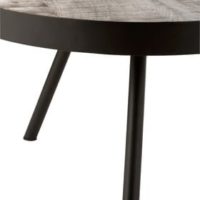 Tavolino Fien Lungo Legno Di Mango Ferro Marrone Scuro Nero | Jolipa - immagine 2