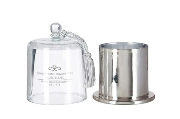 Candela Profumata + Campana Vetro/Cera Argento S 11X13-15h | Jolipa - immagine 2