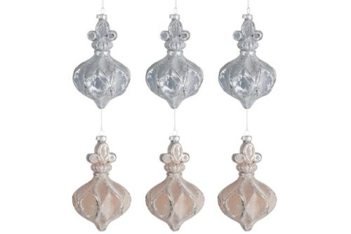 Palla Di Natale Deco Vetro Antico Marrone/Grigio | Jolipa
