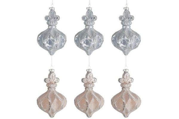 Palla Di Natale Deco Vetro Antico Marrone/Grigio | Jolipa