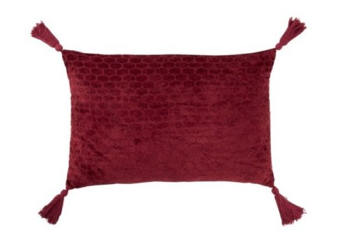 Cuscino Motivi Rettangolare Cotone Rosso Scuro | Jolipa