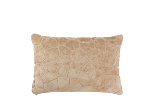 Cuscino Giraff Rettangolare Viscosa Quadrato Beige | Jolipa