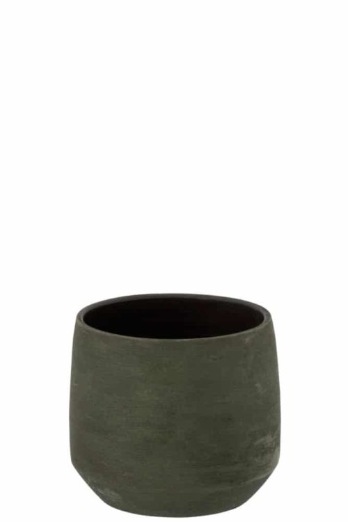 Portavasi Irregolare Rugoso Ceramica Verde Medium | Jolipa