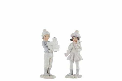 Bambino Regalo Resina Bianco/Rosa Chiaro Assortimento Di 2 | Jolipa