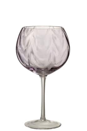 Bicchieri Da Vino Irregolare Vetro Malva (6 pz) | Jolipa