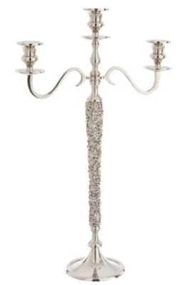 Candelabro 3 Braccia Alluminio/Metallo Argento | Jolipa