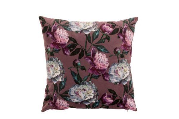 Cuscino Fiori Velluto Malva | Jolipa