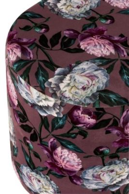 Pouf Fiori Velluto Malva | Jolipa - immagine 2