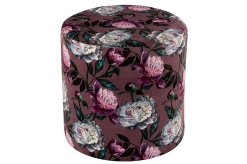 Pouf Fiori Velluto Malva | Jolipa