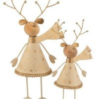 Renna Natale Metallo Beige/Oro Large | Jolipa - immagine 2