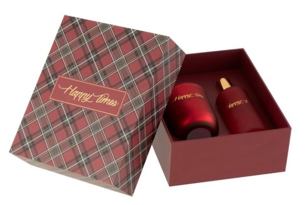 Scatola Olio Profumato + Candela Happy Times Verde/Rosso | Jolipa - immagine 2
