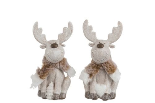 Renna Sciarpa Resina Beige Small Assortimento Di 2 | Jolipa