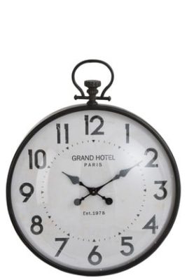 Orologio Palla Rotondo Metallo Nero Vetro Large | Jolipa