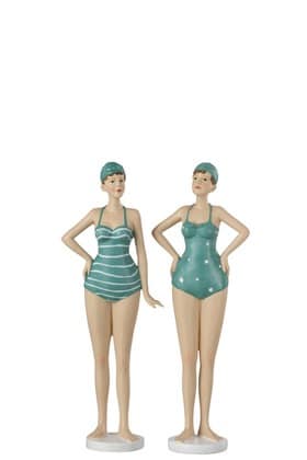 Donne Costume Da Bagno Resina Blu/Bianco Assortimento Di 2 Small | Jolipa