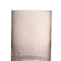 Vaso + Piede Rotondo Screpolato Fondo Vetro Rosa Large | Jolipa